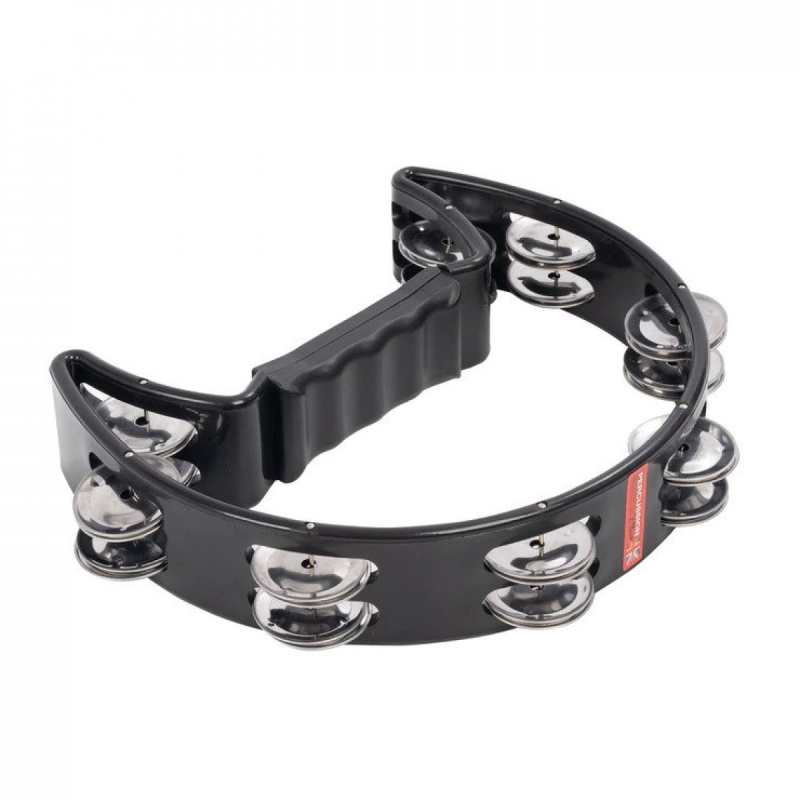 Percussion Plus half moon tambourine ~ Black PP486-1