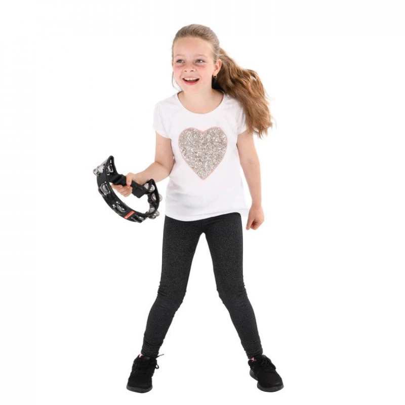 Percussion Plus half moon tambourine ~ Black PP486-1 - Image 2