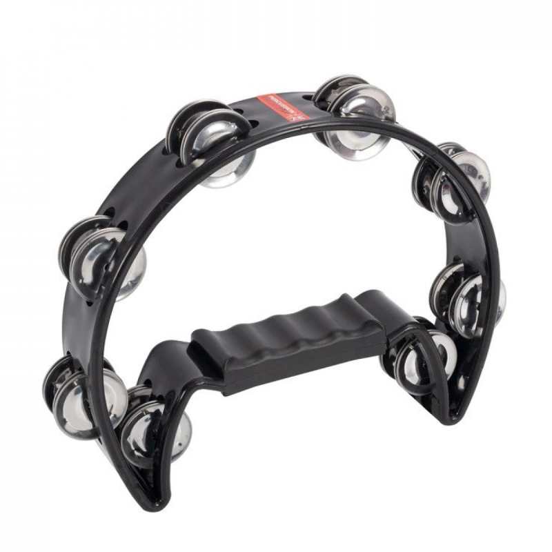 Percussion Plus half moon tambourine ~ Black PP486-1 - Image 3