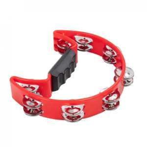 Percussion Plus half moon tambourine ~ Red PP486-3
