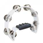 Percussion Plus half moon tambourine ~ White PP486-2