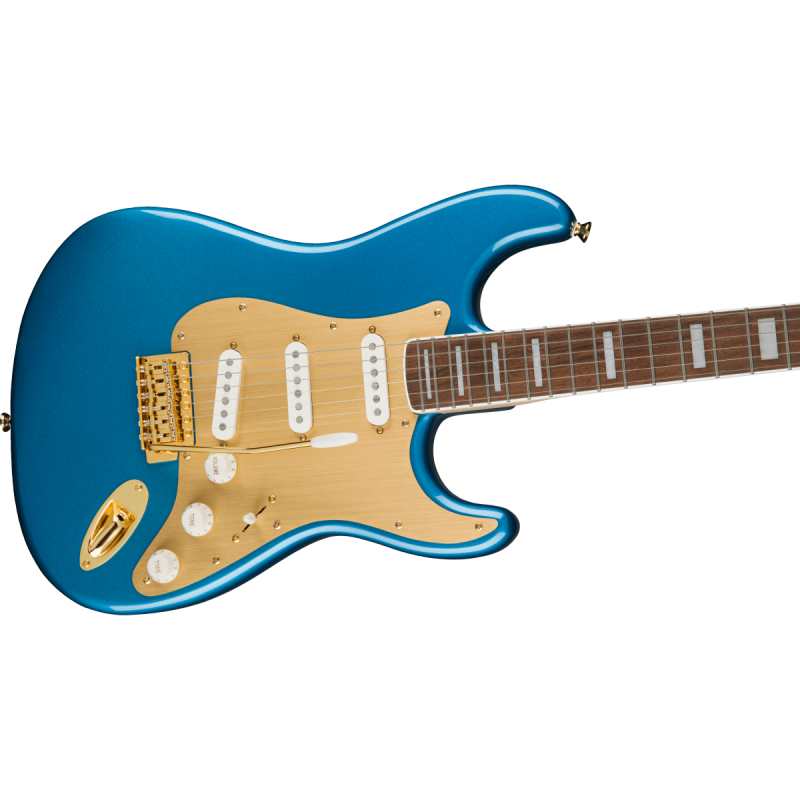 Squier 40th Anniversary Stratocaster, Gold Edition, Lake Placid Blue - Image 5