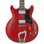 Hagstrom Alvar Semi-Hollow Electric Guitar in Wild Cherry Transparent