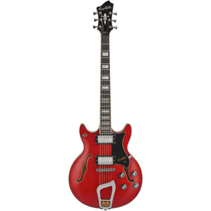 Hagstrom Alvar Semi-Hollow Electric Guitar in Wild Cherry Transparent - Image 2
