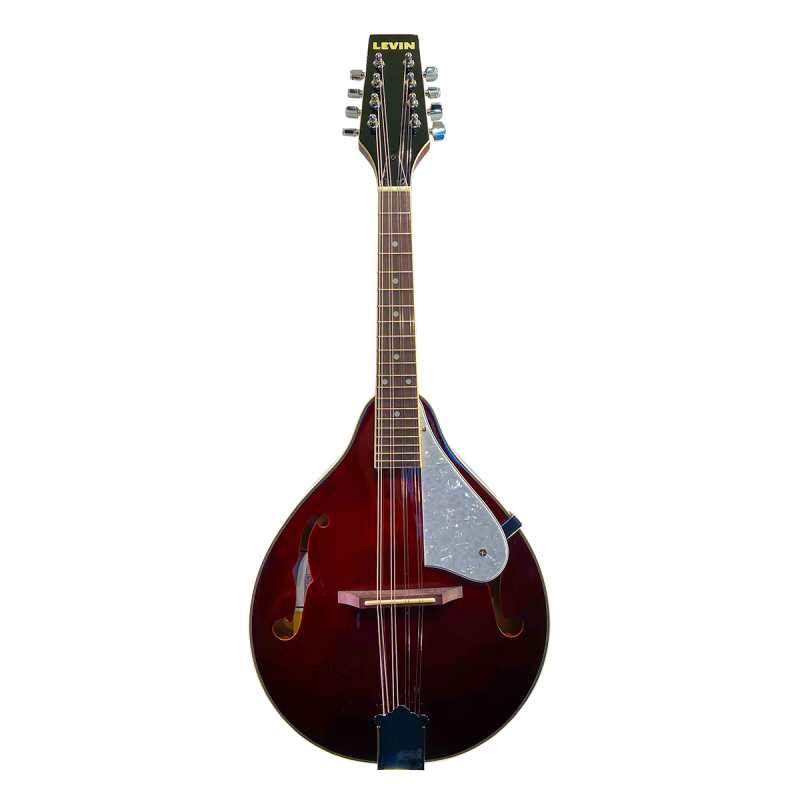Levin Folk LM50-DR Teardrop Mandolin with F-Holes, Dark Red - Image 3