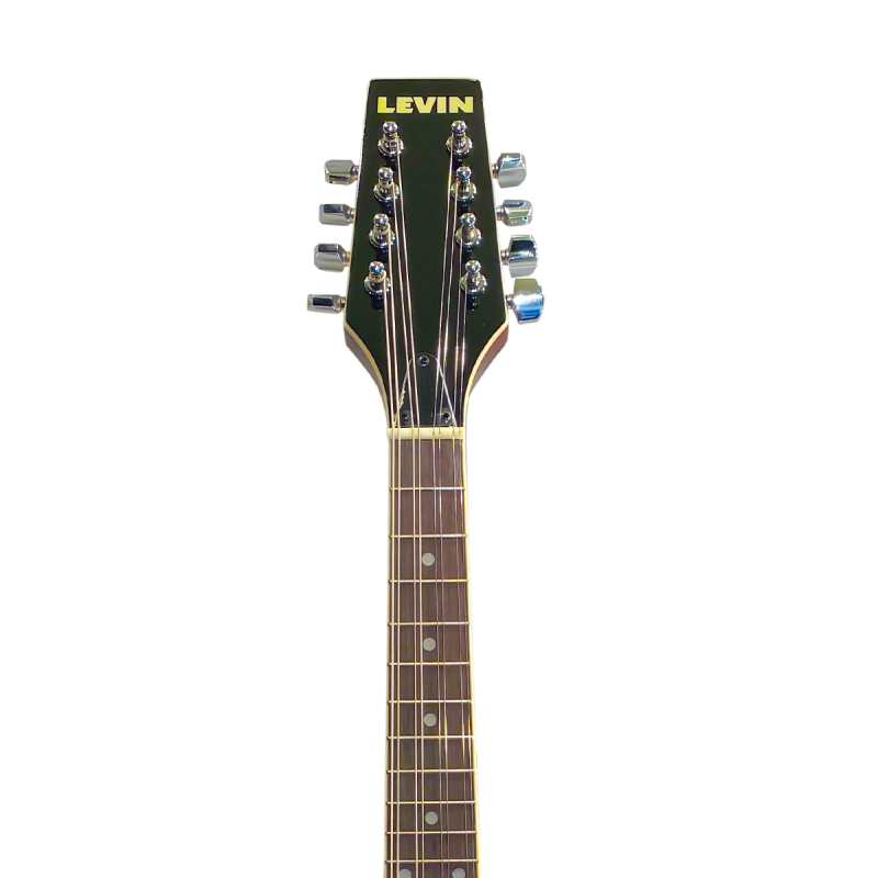 Levin Folk LM50-DR Teardrop Mandolin with F-Holes, Dark Red - Image 2
