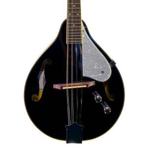 Levin Folk LM60E-BK Teardrop Electro Mandolin with F-Holes, Black