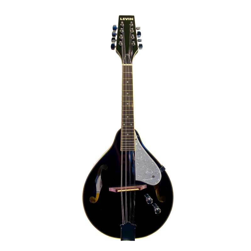 Levin Folk LM60E-BK Teardrop Electro Mandolin with F-Holes, Black - Image 2