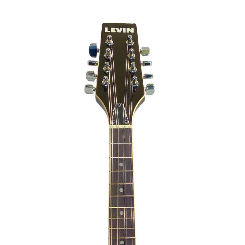 Levin Folk LM80-VS Teardrop Mandolin with Oval Soundhole, Vintage Sunburst - Image 3