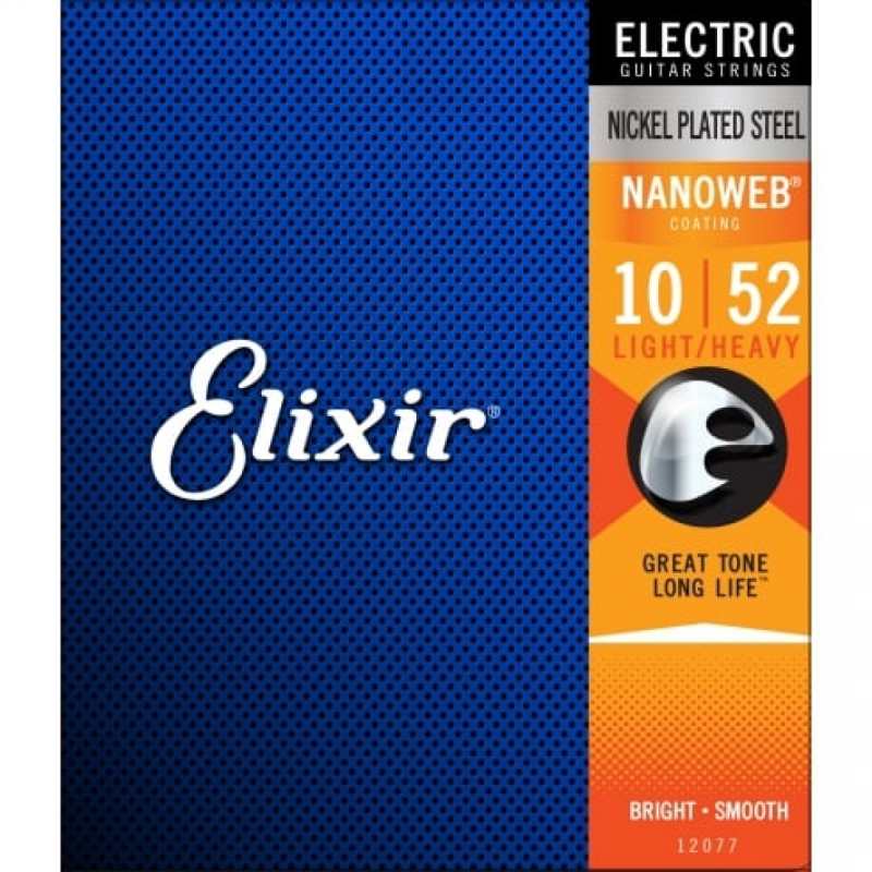 3 Sets of Elixir 12077 Nickel-Plated Electric Guitar Strings 10-52
