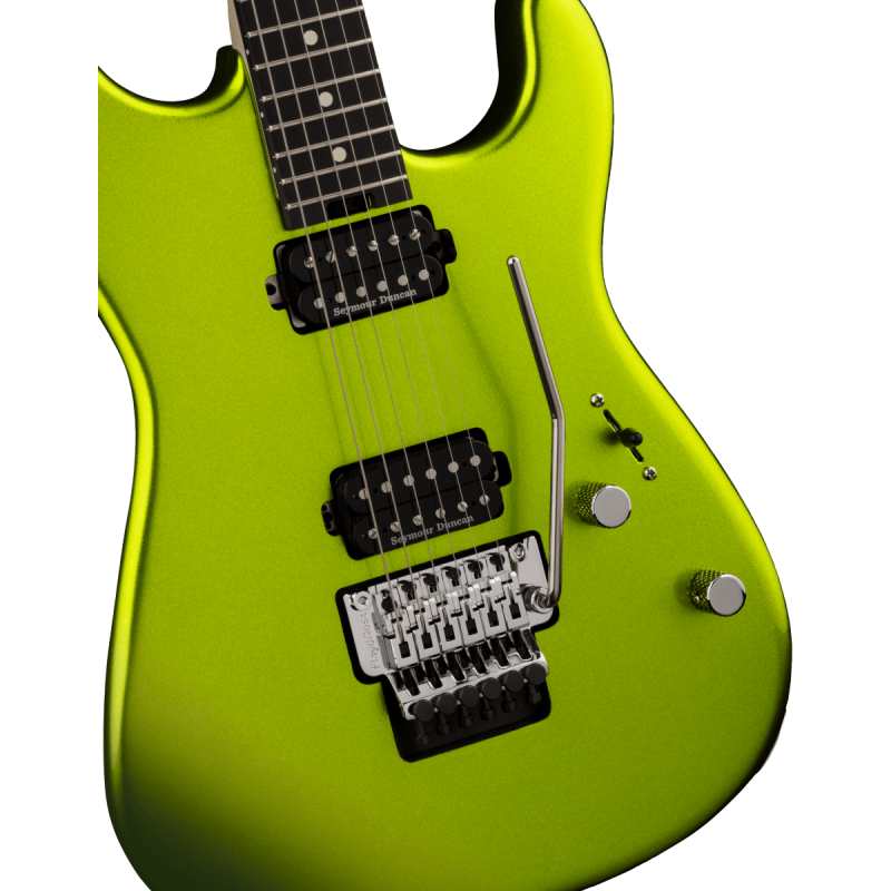 Charvel Pro-Mod San Dimas Style 1 HH FR E Electric Guitar with Ebony Fingerboard in Lime Green Metallic (2965831518) - Image 4