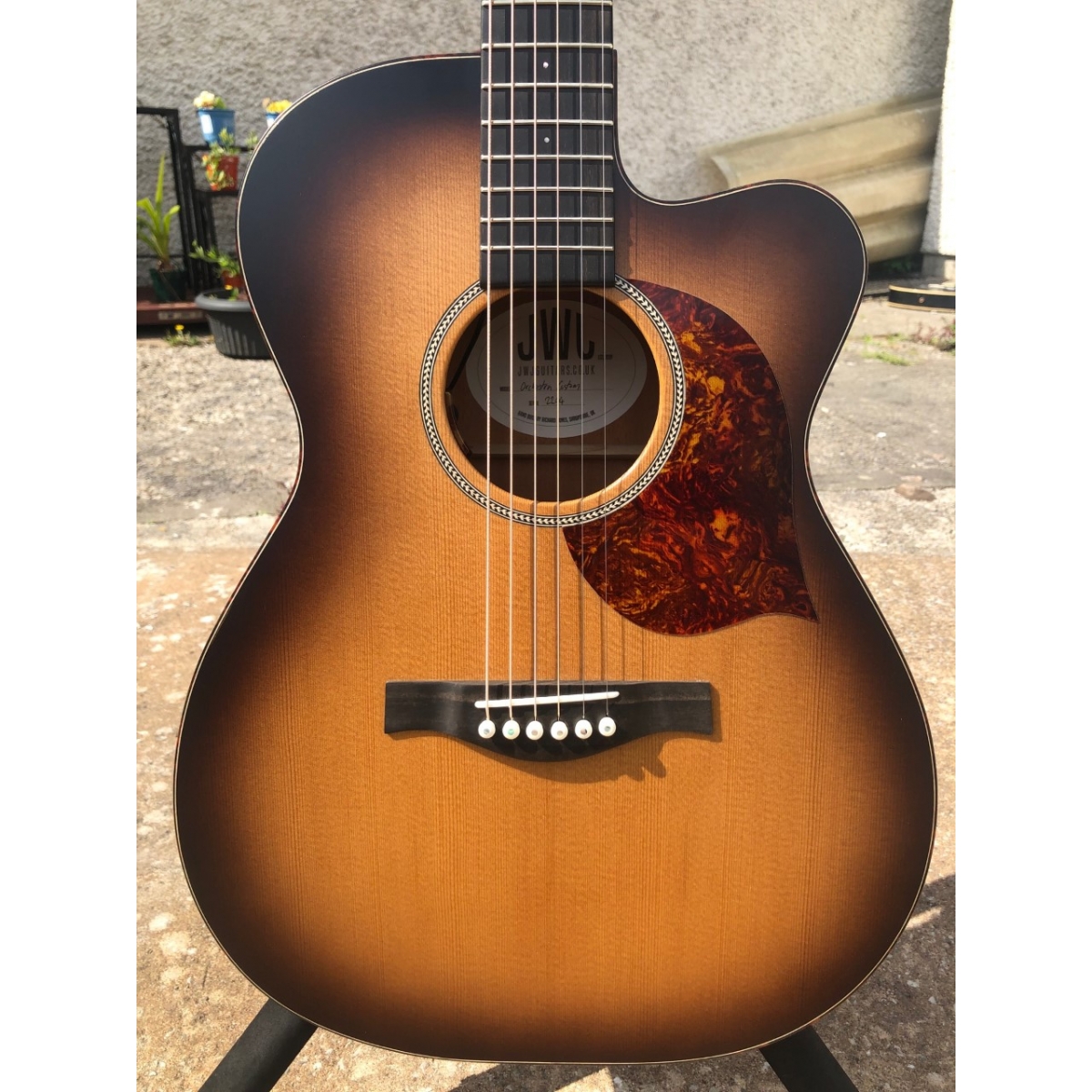 JWJ Orchestra Cutaway Model Custom Electro Acoustic Guitar in Sunburst