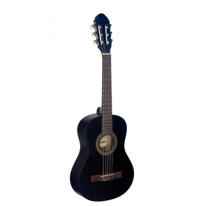 Stagg C410M 1/2 Size Nylon Strung Classical Guitar, Black - Image 2