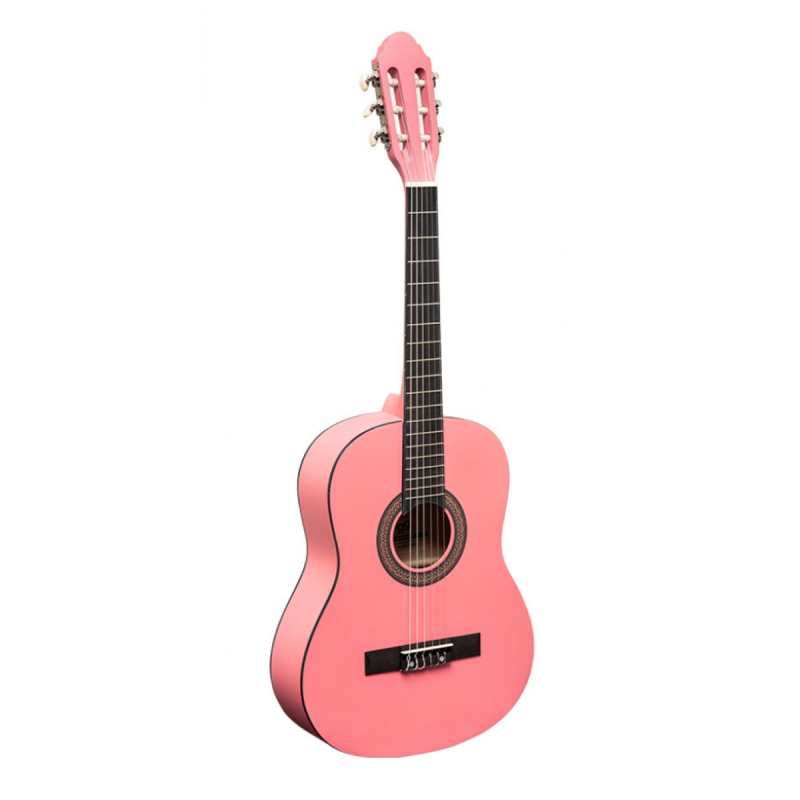 Stagg C430M 3/4 Size Nylon Strung Classical Guitar, Pink - Image 2