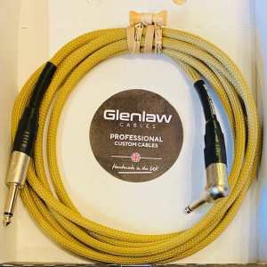 Glenlaw 3 Metre FullHz Instrument Cable in Gold (I-CM-S-R-3-GD)