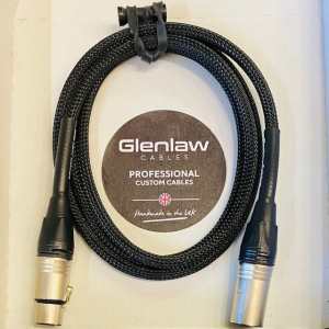 Glenlaw 1.5 Metre FullHz MIcrophone Cable in Black (M-CX-XLR-XLR-1.5-BK)