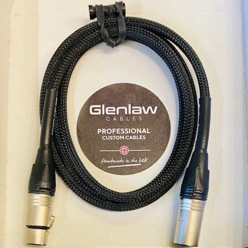 Glenlaw 1.5 Metre FullHz MIcrophone Cable in Black (M-CX-XLR-XLR-1.5-BK)