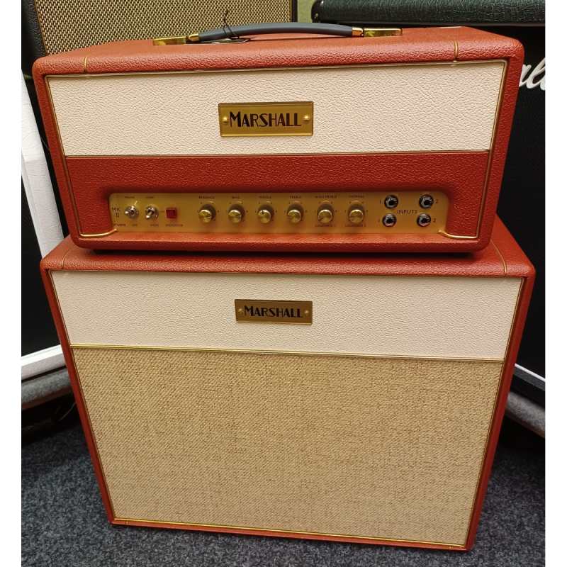 Marshall Studio Vintage SV20H Head & Cab Stack, 1959 Style Maroon & Cream - UK Made (20/5w Switchable) - Image 3