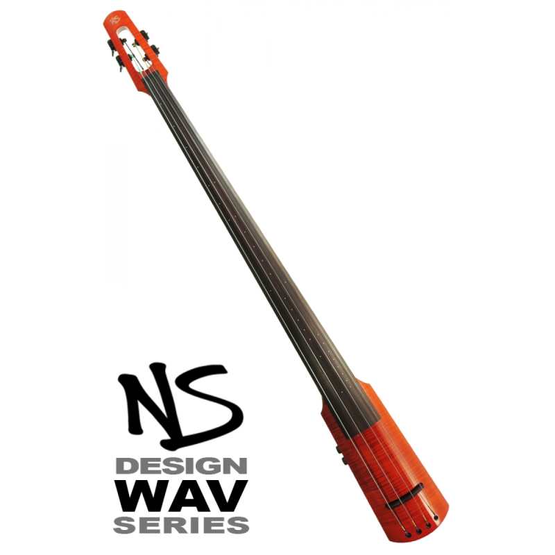 NS Design WAV4 Electric Double Bass in Amber With Gig Bag - Image 2