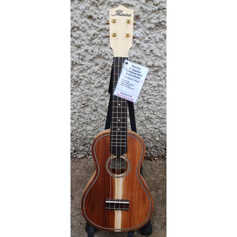 Iberica ST Soprano Traditional Solid Acacia Ukulele - Image 7