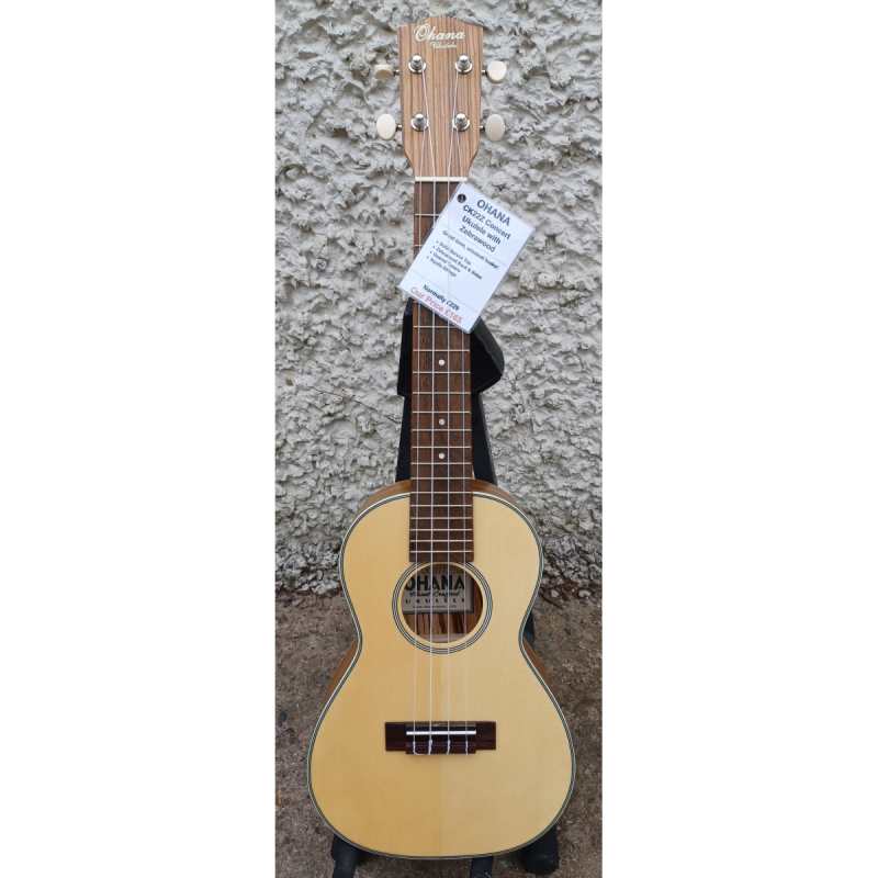 Ohana CK22Z Concert Ukulele with Zebrawood - Image 4