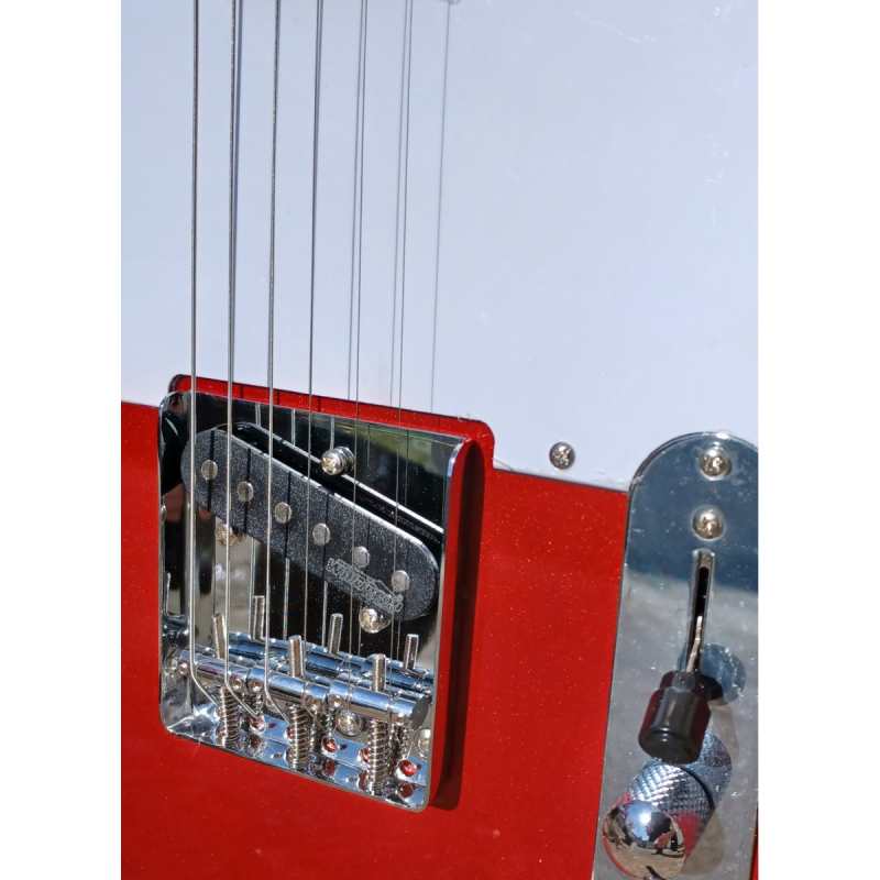 Levin LE51-CR Electric Guitar in High-Glo Candy Red - Image 5