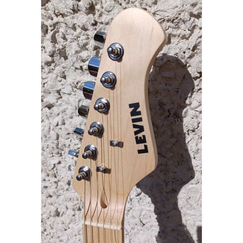 Levin LE51-CR Electric Guitar in High-Glo Candy Red - Image 8