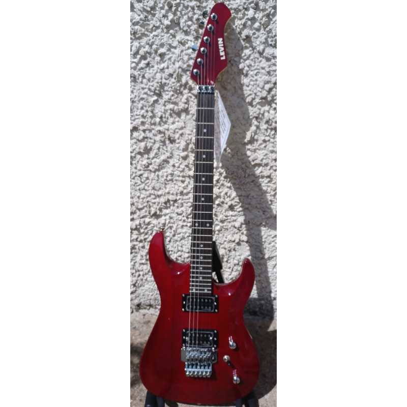 Levin LE84-TBK Electric Guitar in High-Glo Trans Burgundy - Image 7