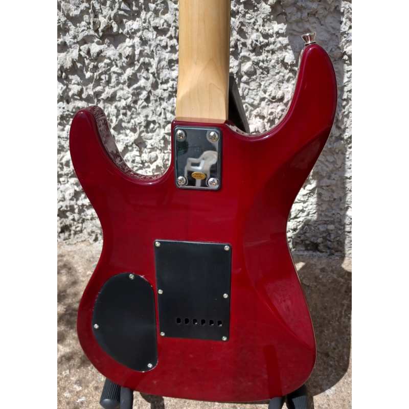 Levin LE84-TBK Electric Guitar in High-Glo Trans Burgundy - Image 2