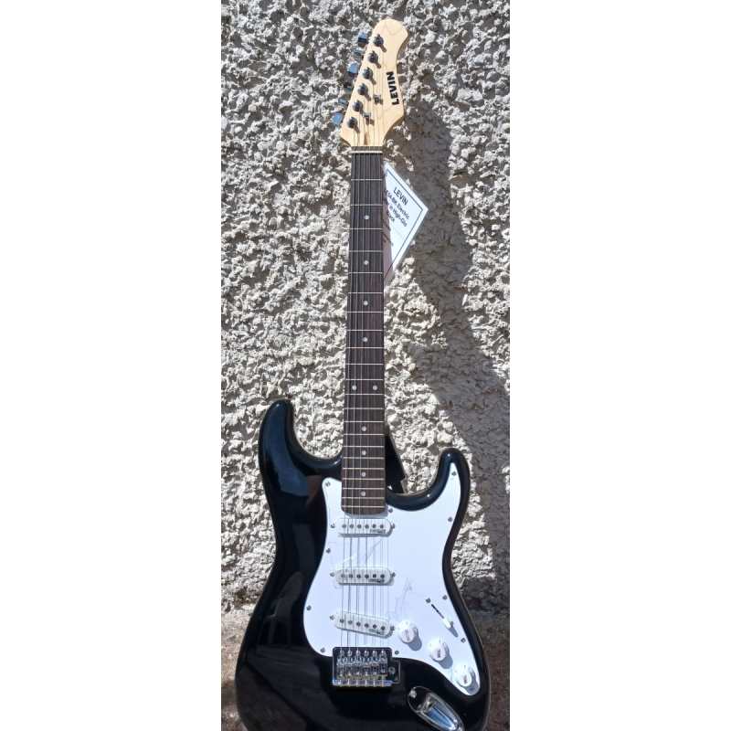 Levin LE54-BK Electric Guitar in High-Glo Black - Image 3