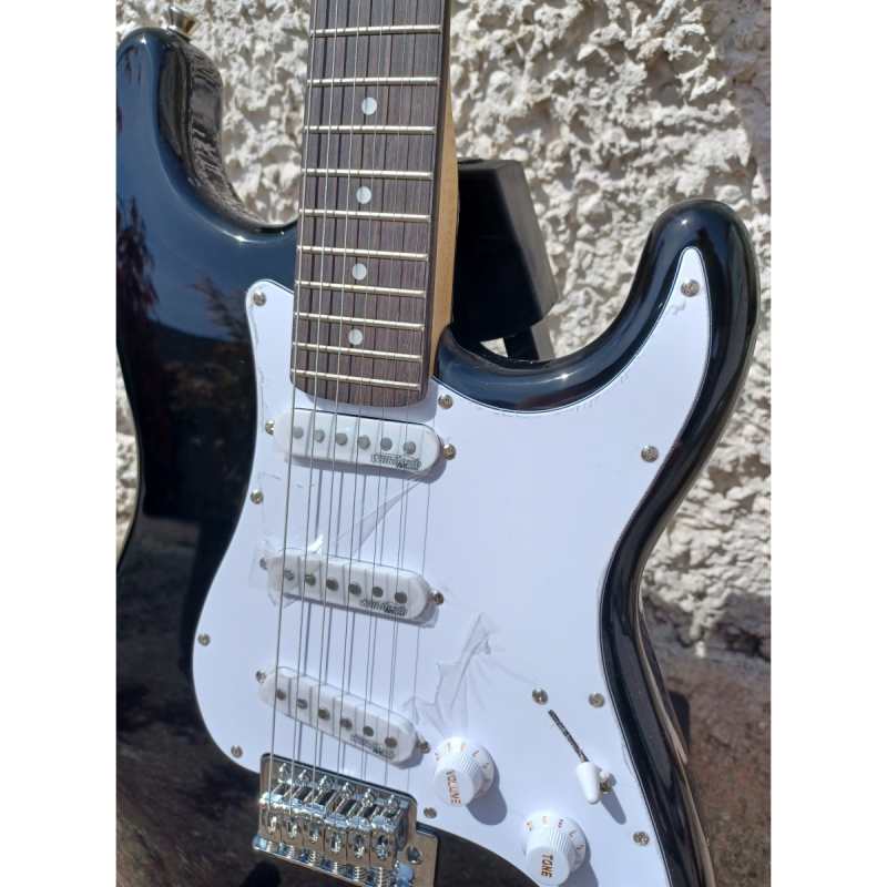 Levin LE54-BK Electric Guitar in High-Glo Black - Image 4