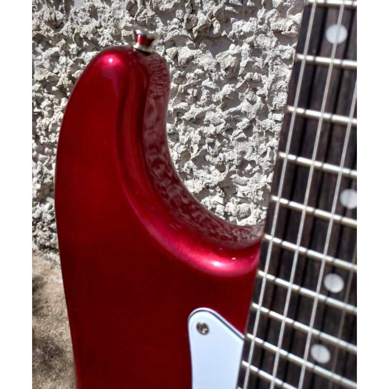 Levin LE54-CR Electric Guitar in High-Glo Candy Red - Image 4