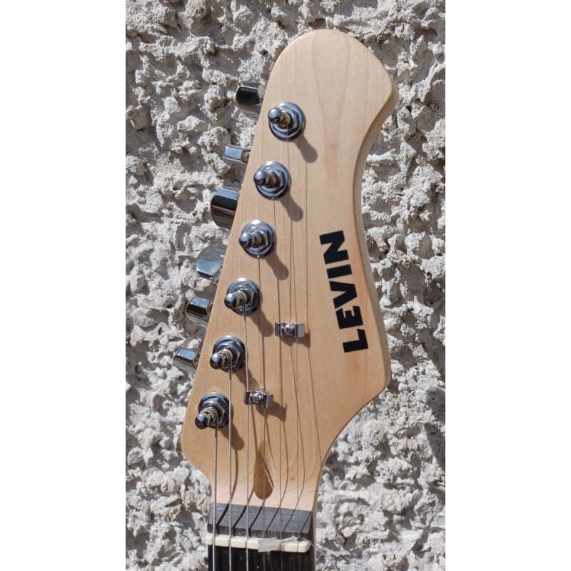 Levin LE54-CR Electric Guitar in High-Glo Candy Red - Image 5