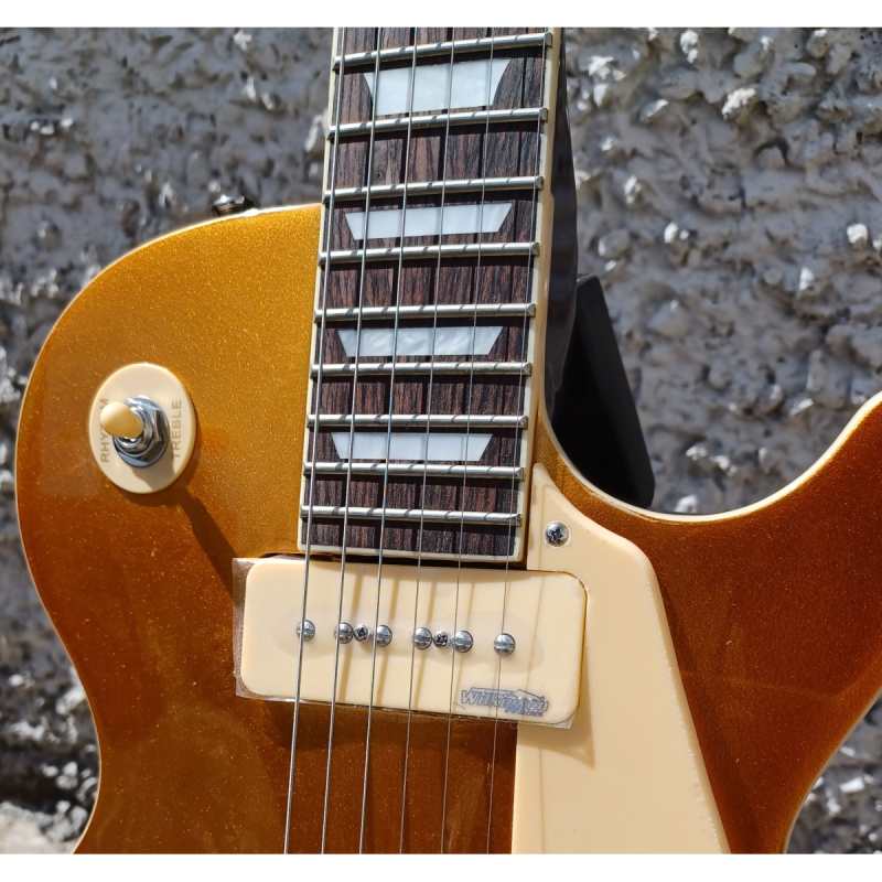 Levin LE58-P90GT Electric Guitar in High-Glo Gold Top - Image 5
