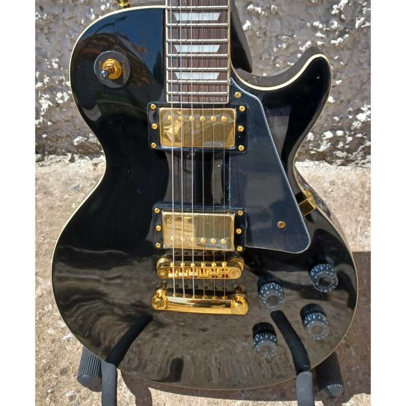Levin Deluxe LE58-BKG Electric Guitar in High-Glo Black - Image 3