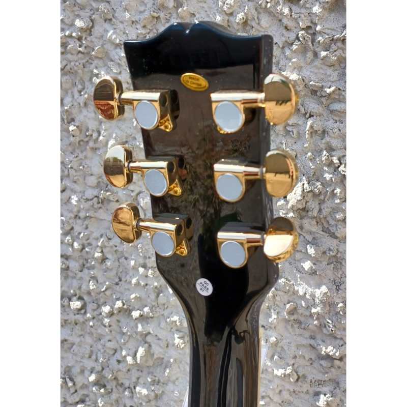 Levin Deluxe LE58-BKG Electric Guitar in High-Glo Black - Image 7