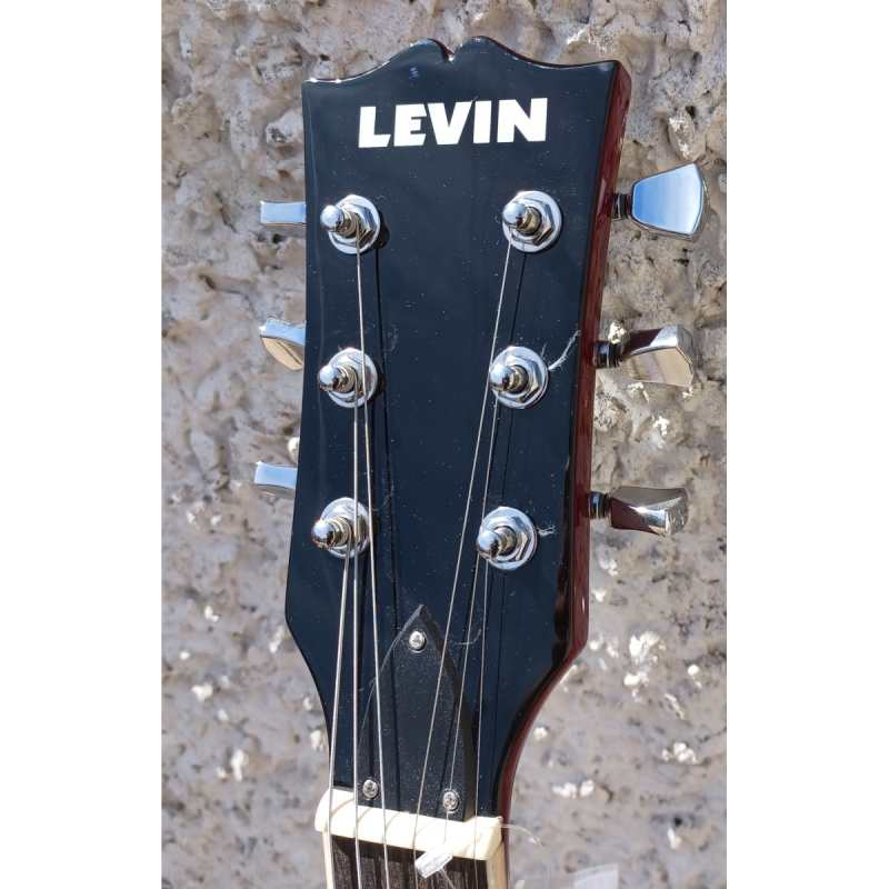 Levin Deluxe LE61-CH Electric Guitar in High-Glo Cherry - Image 4