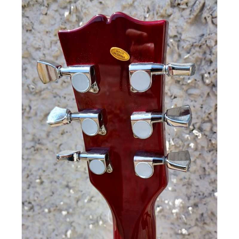 Levin Deluxe LE61-CH Electric Guitar in High-Glo Cherry - Image 5