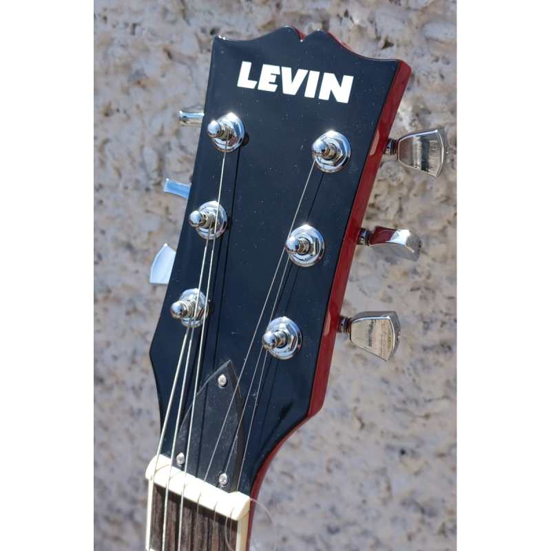 Levin LE61-CH Electric Guitar in High-Glo Cherry - Image 7