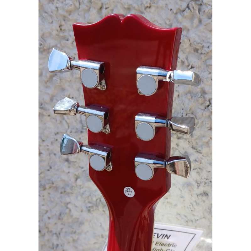 Levin LE61-CH Electric Guitar in High-Glo Cherry - Image 6