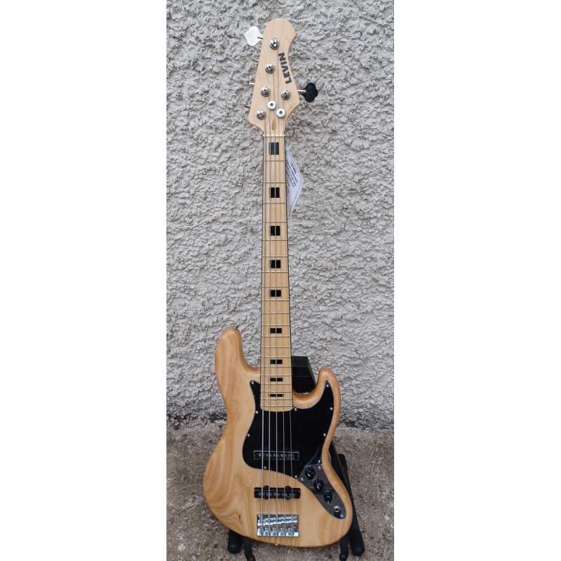Levin Deluxe LB65-NAT, 5-String Bass Guitar in High-glo Aged Natural - Image 6