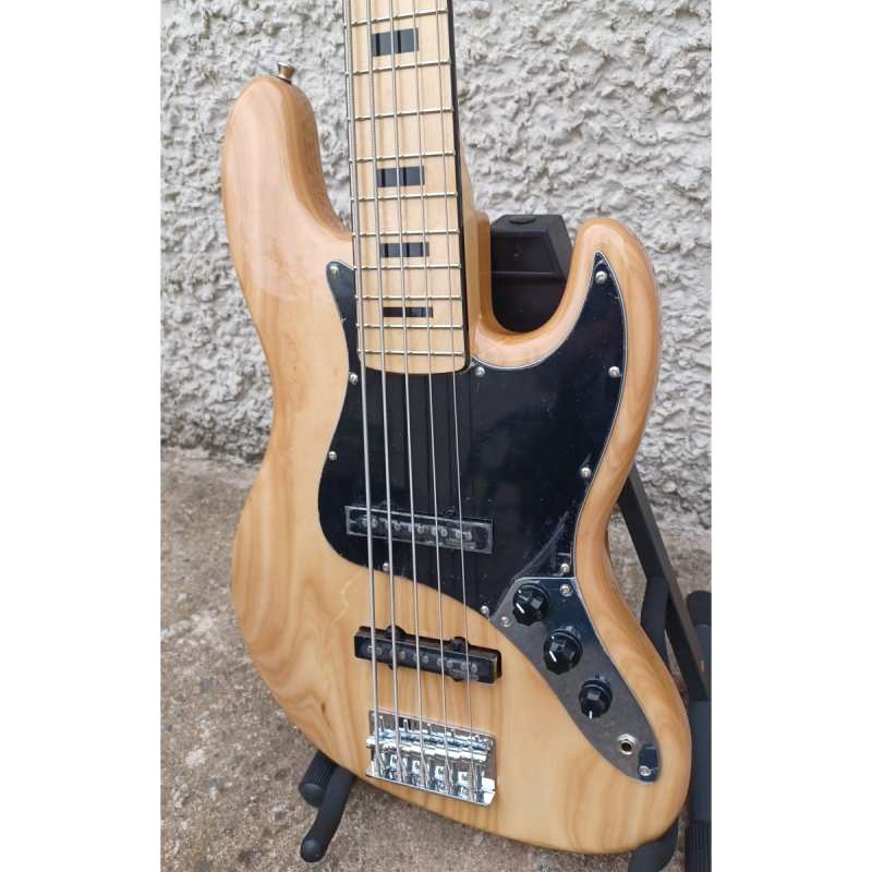 Levin Deluxe LB65-NAT, 5-String Bass Guitar in High-glo Aged Natural - Image 5