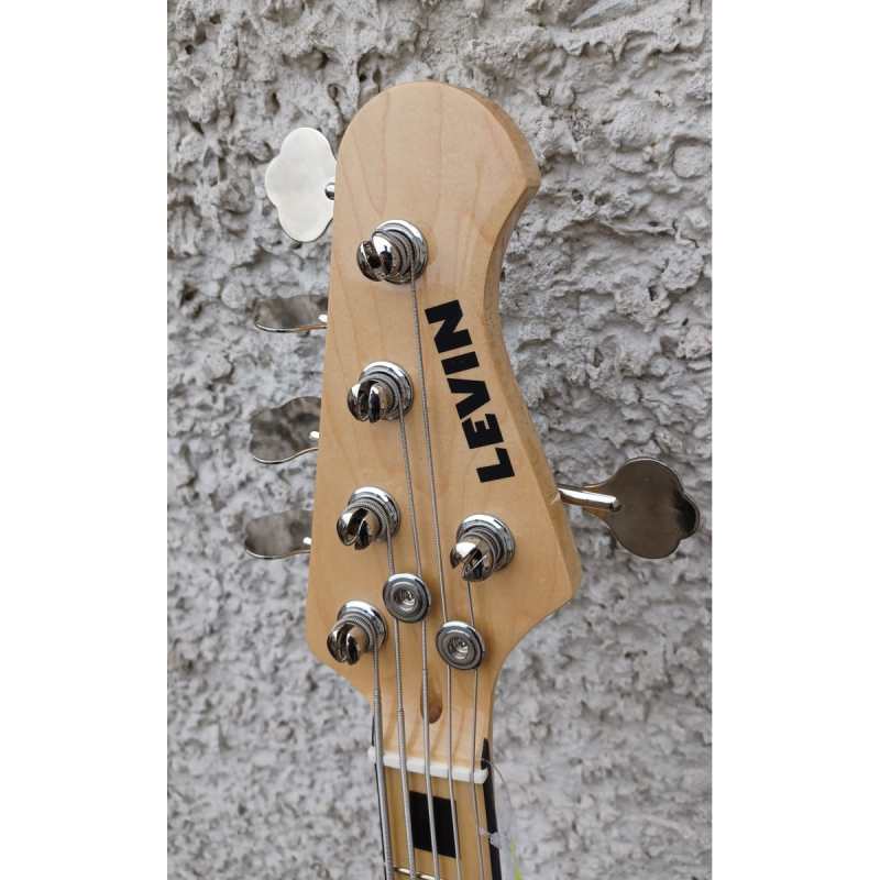 Levin Deluxe LB65-NAT, 5-String Bass Guitar in High-glo Aged Natural - Image 4