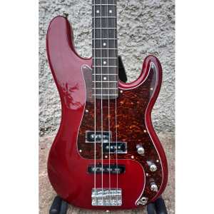 Levin Deluxe LB50-TRD Bass Guitar In High-Glo Trans Red