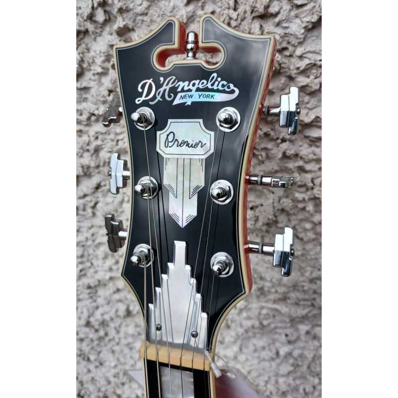 D'Angelico Premier DC Double-cut Semi-hollow Body Electric Guitar in Fiesta Red Finish, Secondhand - Image 4