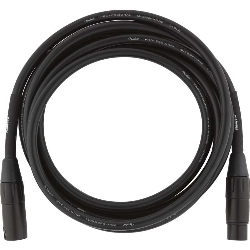 Fender Professional Series Microphone Cable, 10' (3M), Black - Image 2