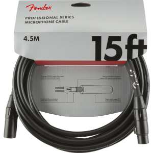 Fender Professional Series Microphone Cable, 15' (4.5M), Black