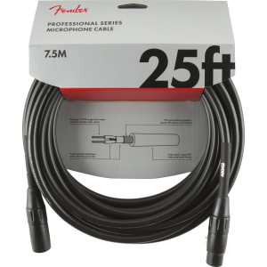 Fender Professional Series Microphone Cable, 25' (7.6M), Black