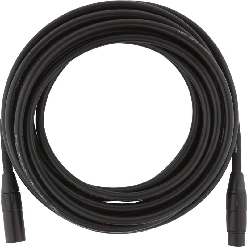 Fender Professional Series Microphone Cable, 25' (7.6M), Black - Image 2