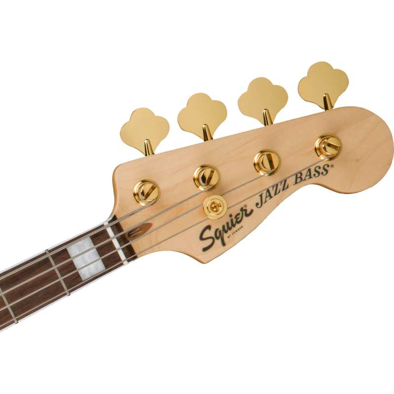 Squier 40th Anniversary Jazz Bass, Gold Edition, Olympic White - Image 4
